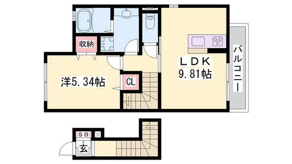 三木駅 徒歩5分 2階の物件間取画像